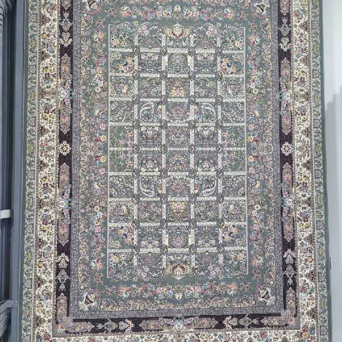 فرش پاتریس 1200شانه  طرح هفت افلاک طوسی 12متری