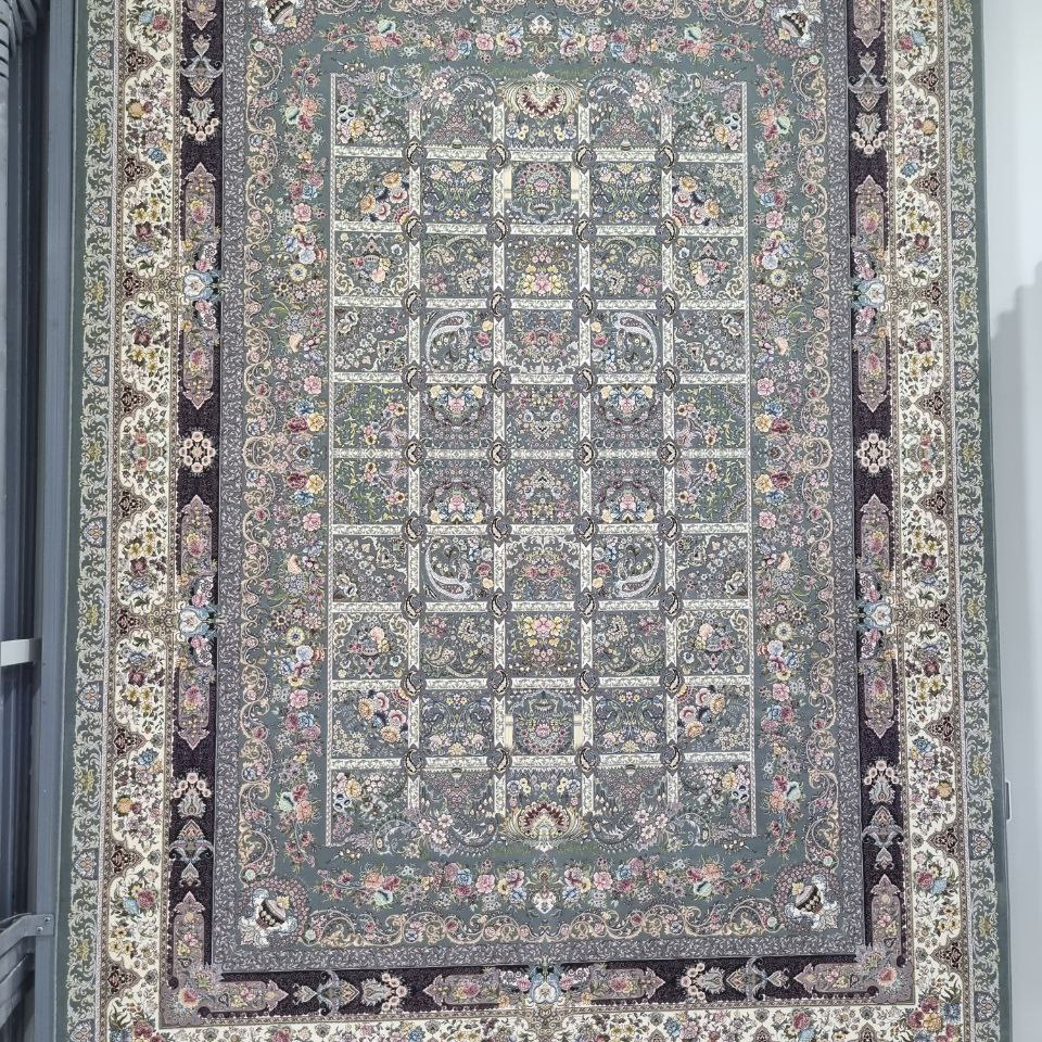 فرش پاتریس 1200شانه  طرح هفت افلاک طوسی 12متری