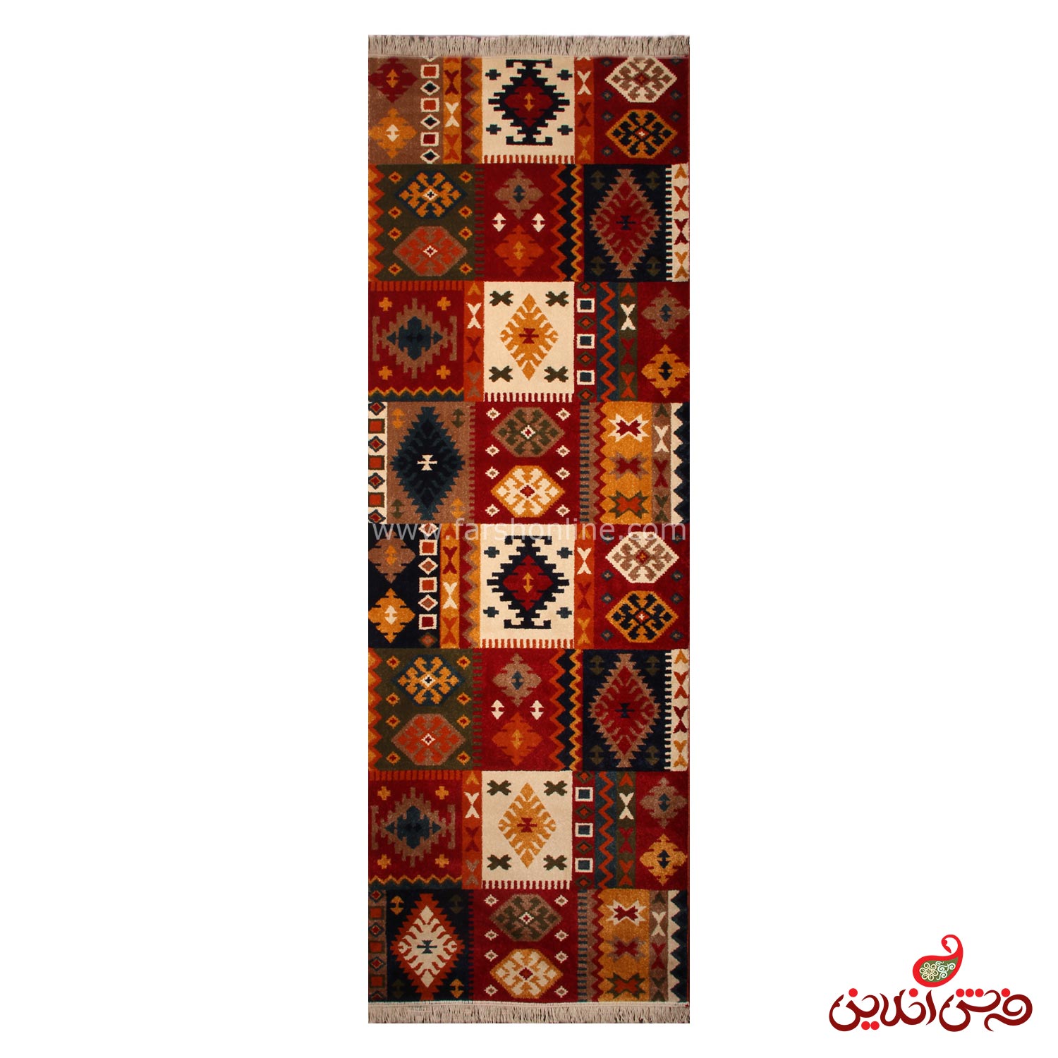 کناره فرش ماشینی ساوین طرح کوکب لاکی