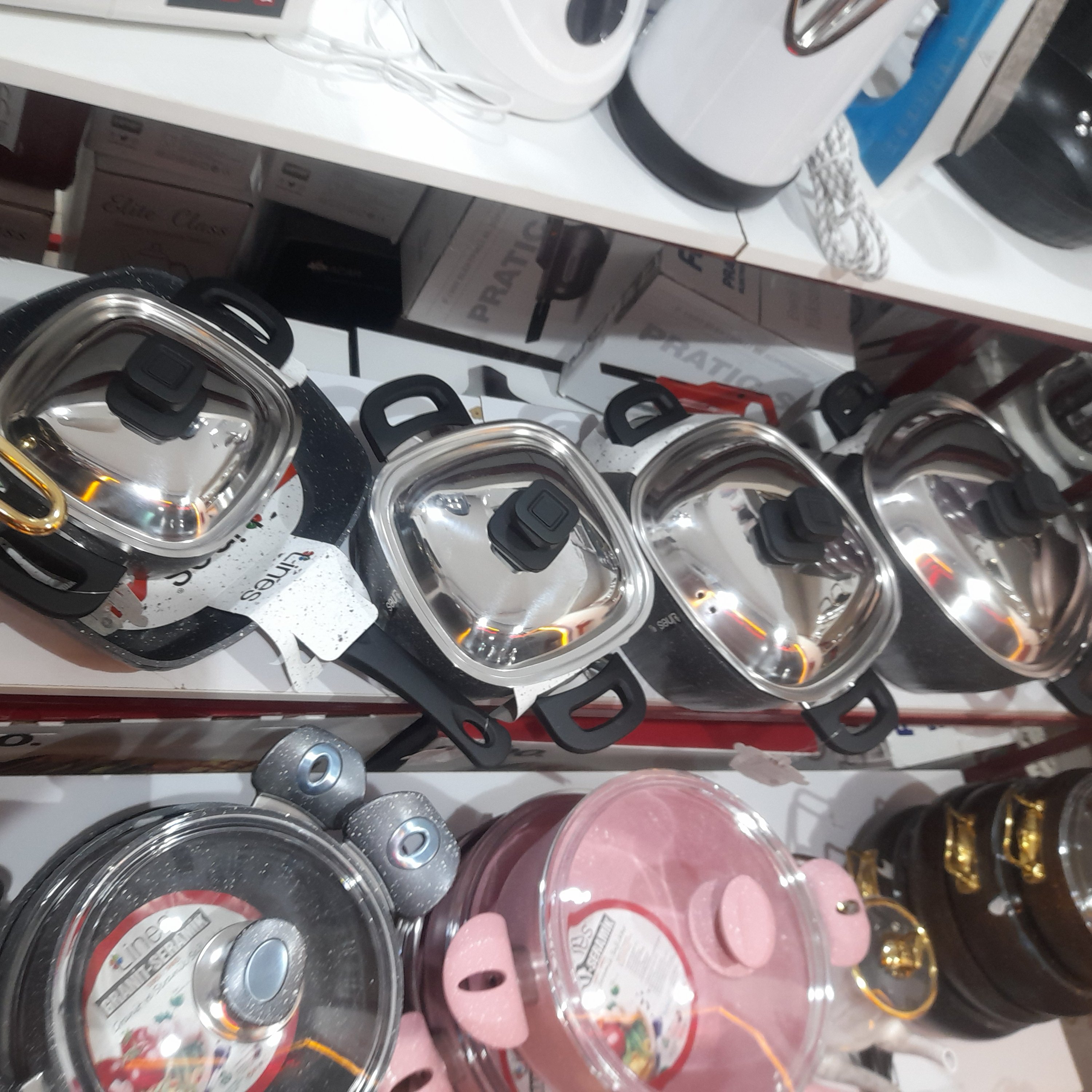 سرویس قابلمه مربع شکل 9 پارچه  برند لینس سایز های 18و 20و 24 و 2×28