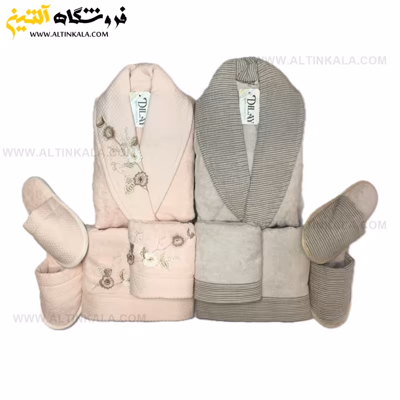 سرویس حوله عروس و داماد 10تکه گلدوزی سه بعدی برند DILAY