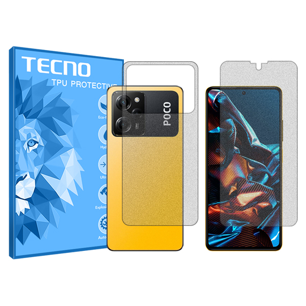 گلس صفحه نمایش و پشت گوشی شیائومی Poco X5 Pro مدل هیدروژلی مات برند تکنو کد SS