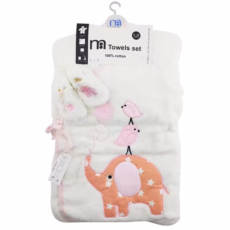 ست حوله تن پوش بچگانه فیل و گنجشک Mothercare