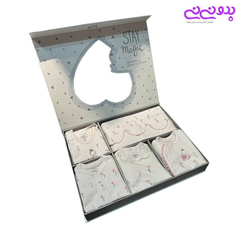 قیمت و خرید ست بیمارستانی 13 تکه نوزاد طرح قو