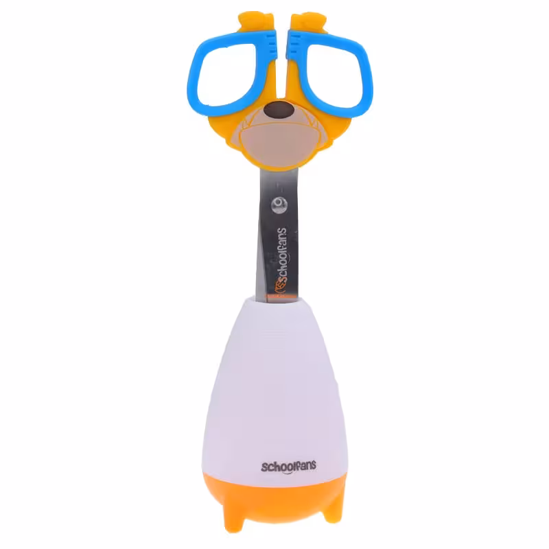 قیچی فانتزی غلاف دار طرح سگ نارنجی 2614 اسکول فنس SCHOOLFANS