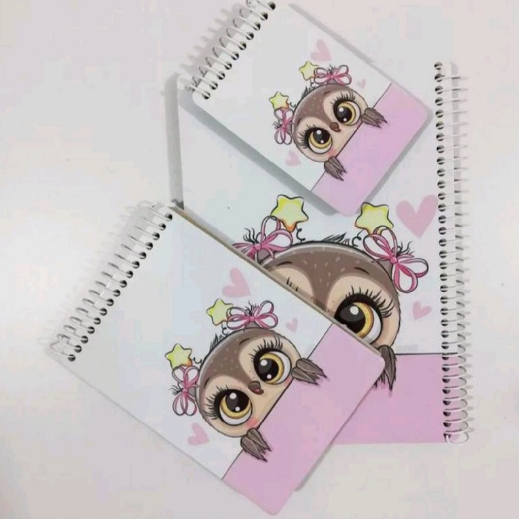 ست سه عددی دفترچه طراحی طرح جغد گوگولی