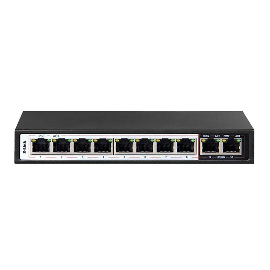 قیمت و خرید سوییچ 10 پورت دی لینک مدل DES-F1010P-E | یاس ارتباط