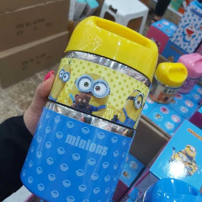 ظرف غذا مهد کودک دو طبقه دسته بلند