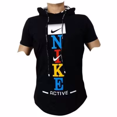 تیشرت مشکی کلاه دار نایک