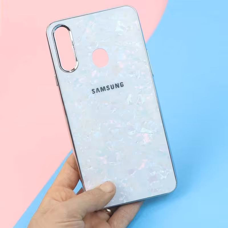 قاب فشن مدل یخی رنگ سفید مناسب برای گوشی a20s