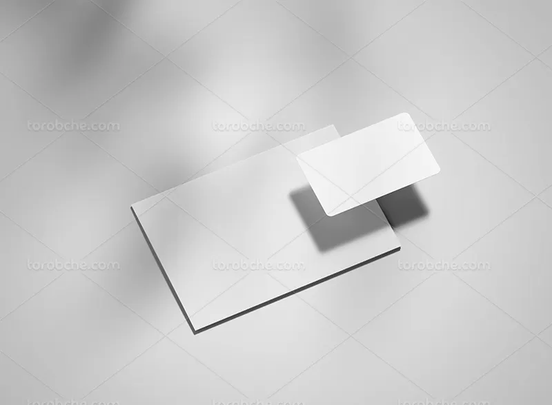 موکاپ کارت هدیه لایه باز | گرافیک با طعم تربچه