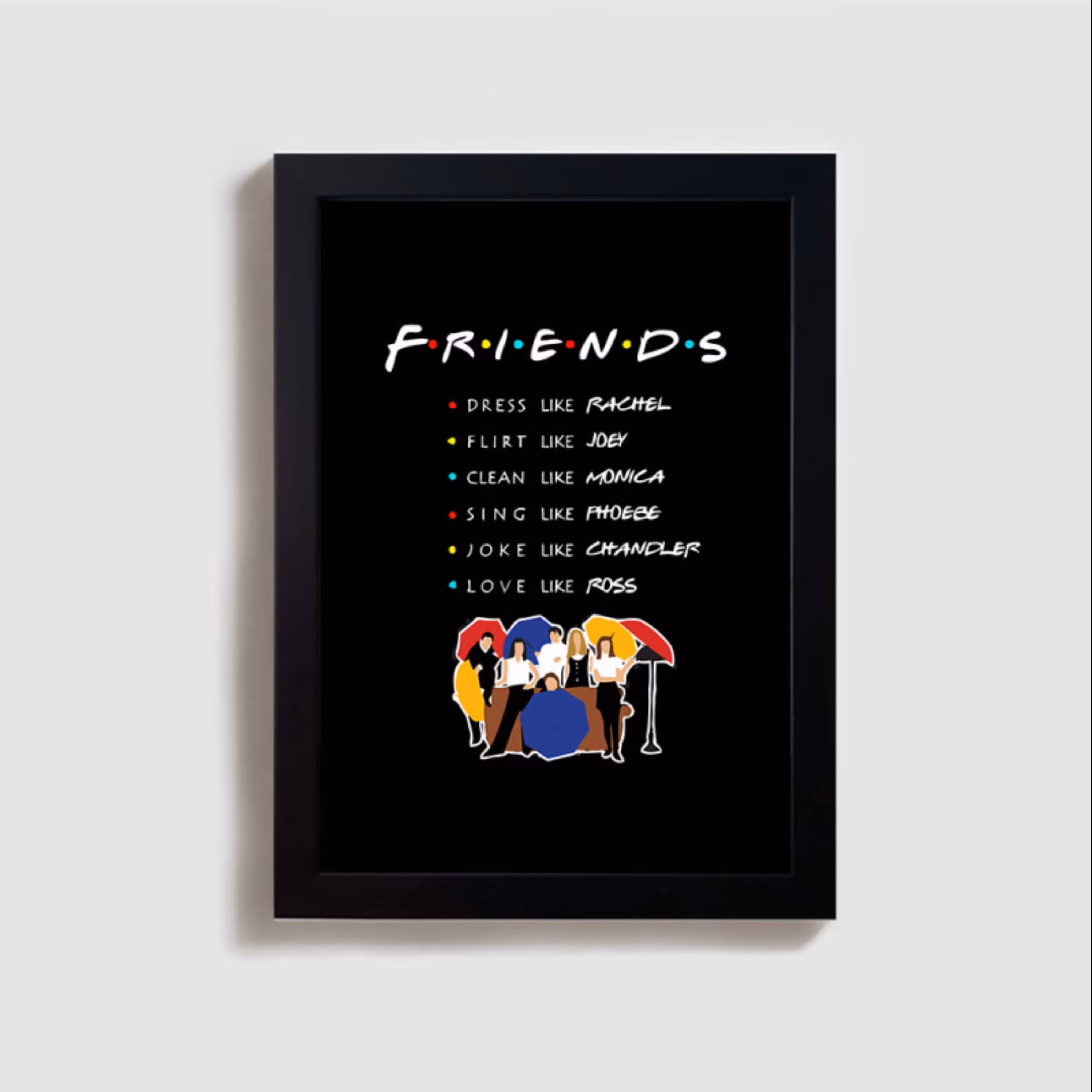 تابلو طرح سریال فرندز Friends سایز 20 در 20