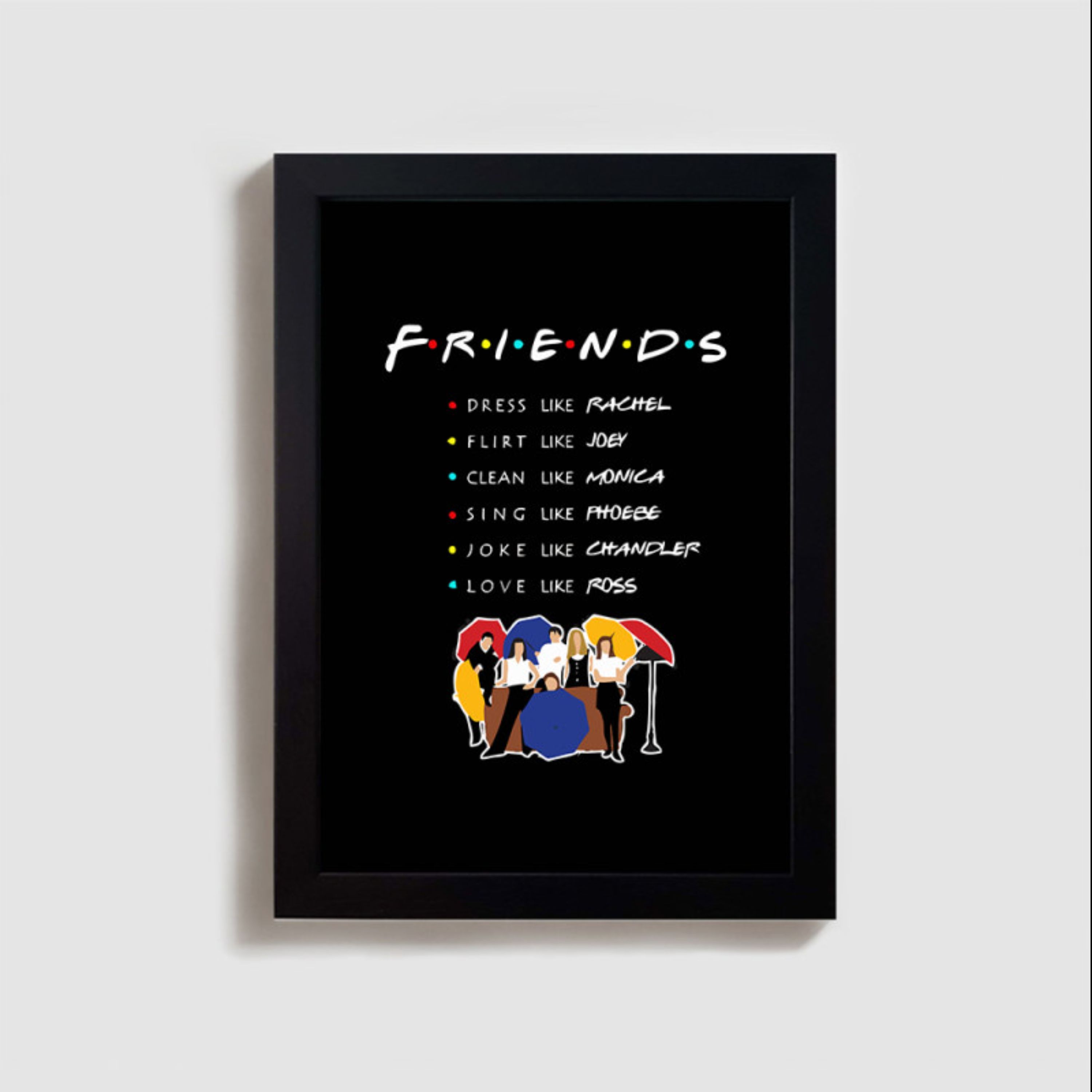 تابلو طرح سریال فرندز Friends سایز 20 در 20