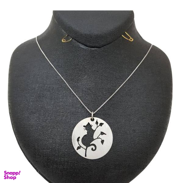 گردنبند نقره ترمه مدل گربه کد 00j 3