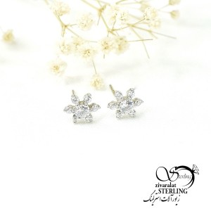 گوشواره میخی نقره کد 6254