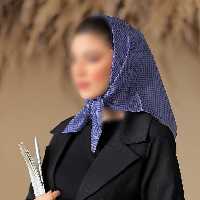 مینی اسکارف (باندانا) طرح پیچازی رنگ بنفش  ارسال رایگان 
