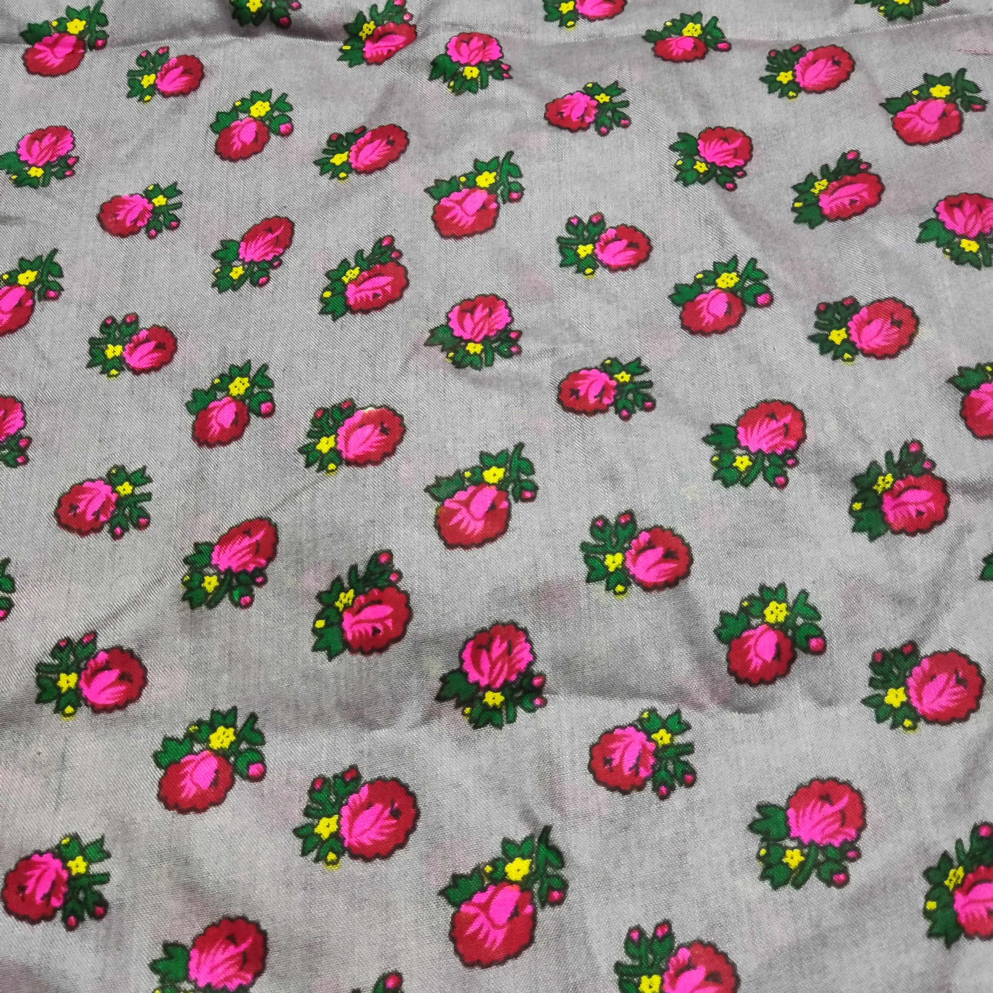 شال موهر پاکستانی گل ریز خاکستری