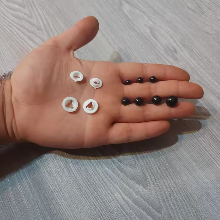 چشم واشردار عروسک پک 50 جفتی7میل