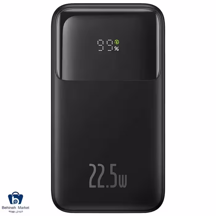 پاوربانک باسئوس Comet PPMD020101 22.5W ظرفیت 20000mAh دارای کابل متصل Type-C و لایتنینگ