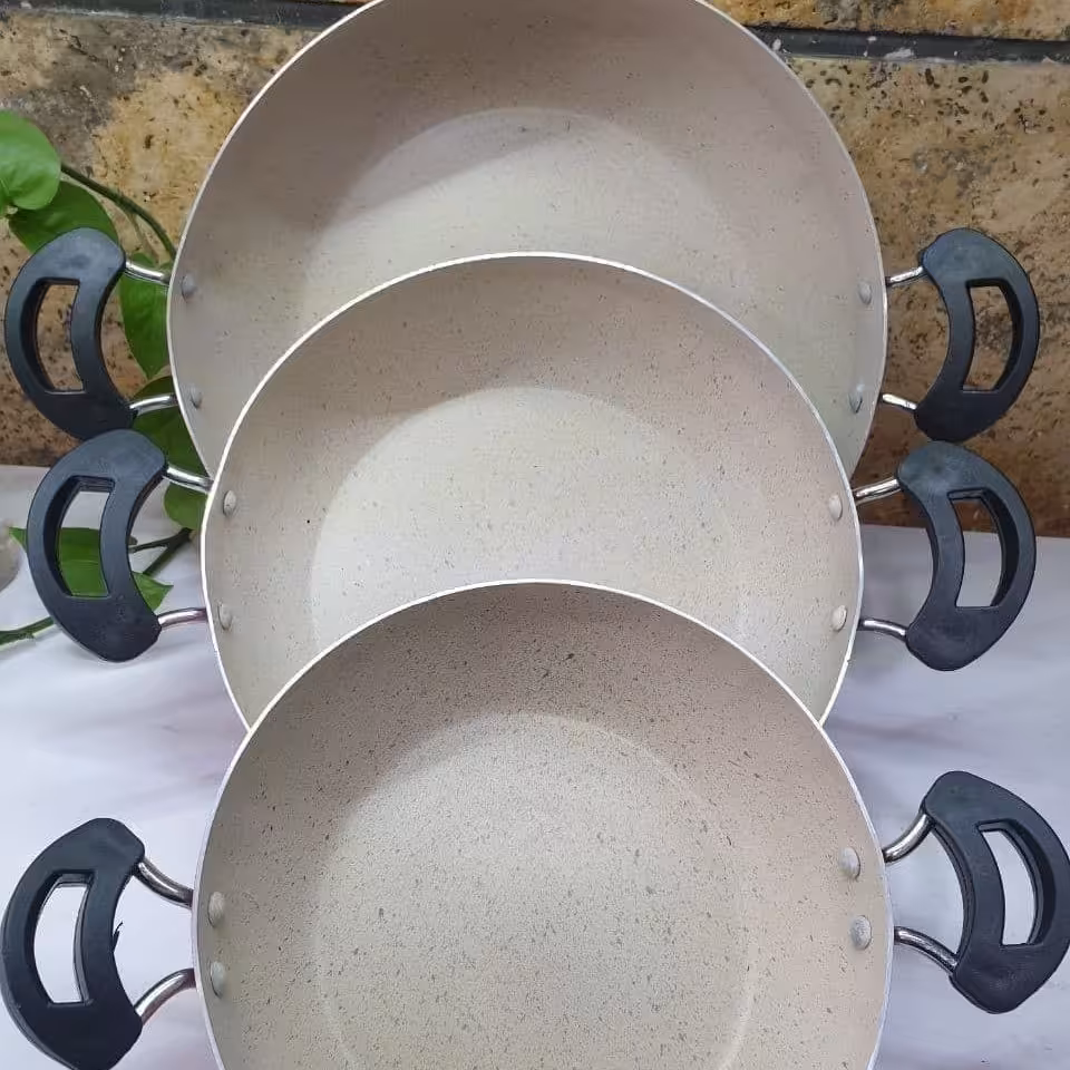 تابه سه تایی دو دسته گرانیتی