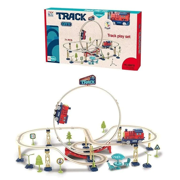 اسباب بازی ساختنی ریل قطار 71 تکه کد 89978