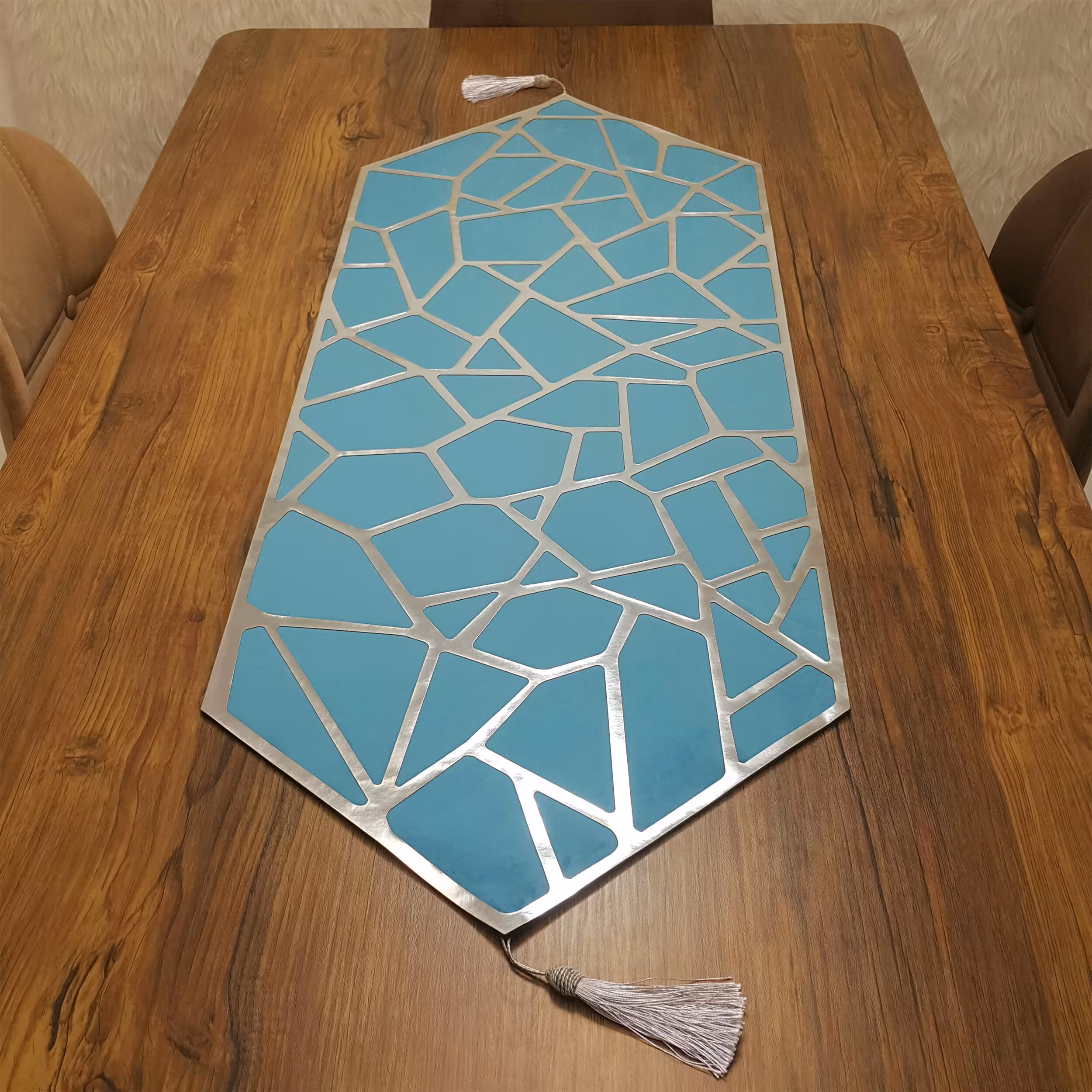 رانر رومیزی مخمل 40 در 110 مناسب میز غذاخوری 6 نفره  مدل merli05