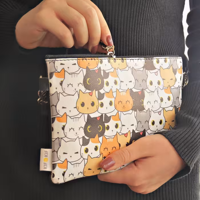 کیف دوشی فانتزی دخترانه طرح گربه