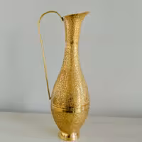 پارچ برنز،هندی طرح طاووس