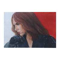 نقاشی مداد رنگی مدل Black Widow اسکارلت جوهانسن کد 01