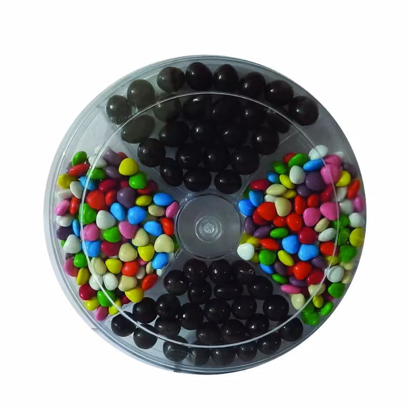 دراژه کاکائویی مخلوط 3مغز و اسمارتیز قلب - 200 گرم