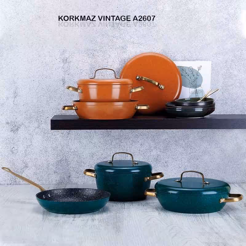 قابلمه گرانیتی پنچ پارچه کرکماز Vintage A2607