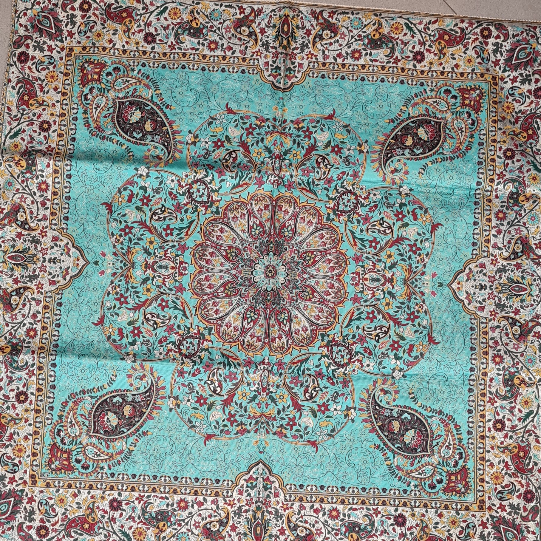 بقچه مربع ترمه های فلامنت 100 در 100