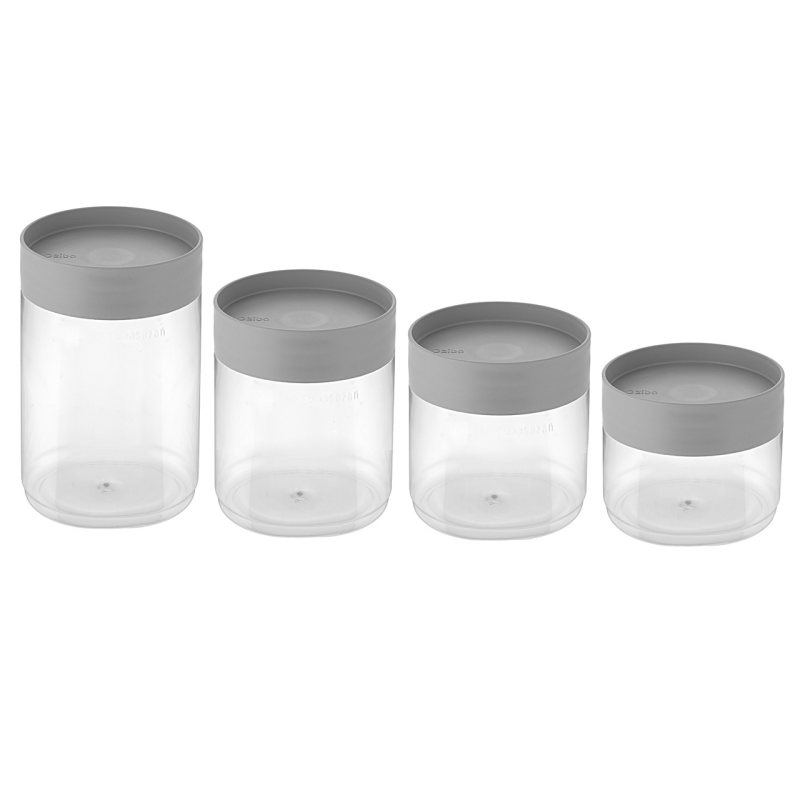 بانکه ظروف حبوبات زیباسازان مدل پت پاستیل مجموعه 4 عددی