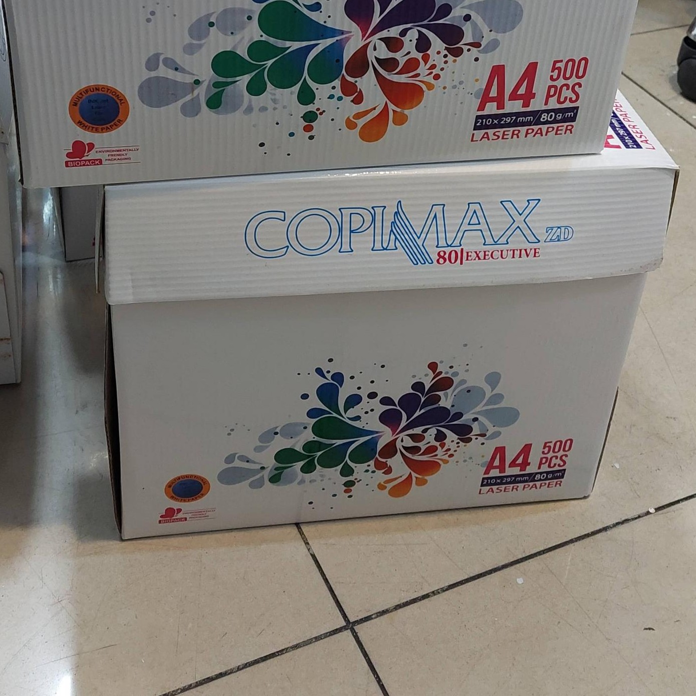 کاغذ   A4 کپی  مکس 80 گرم 5 بسته 500 عددی درجه یک 