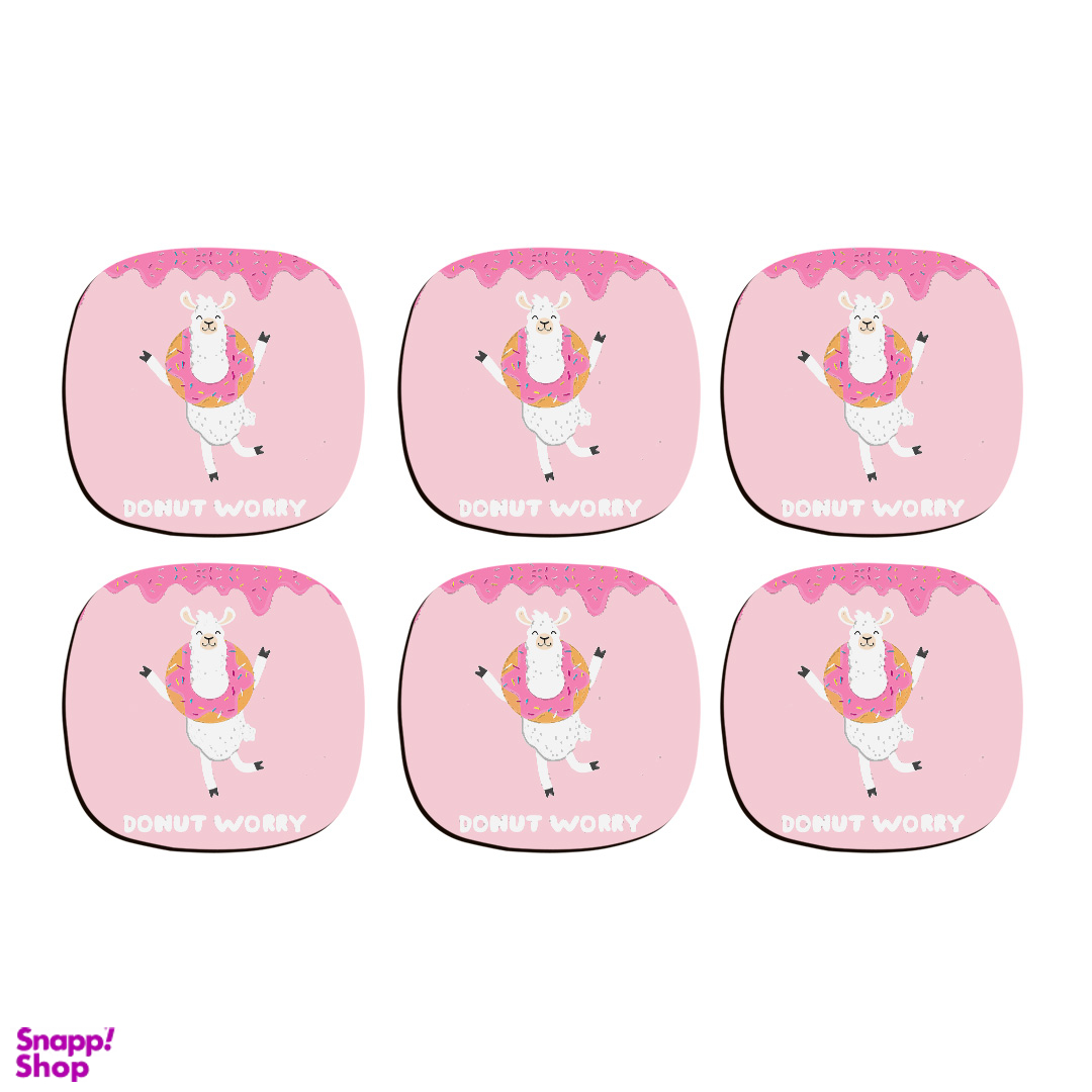 زیر لیوانی ترمه طراحان ایده مدل لامای قهرمان کد CFP1459 بسته 6 عددی