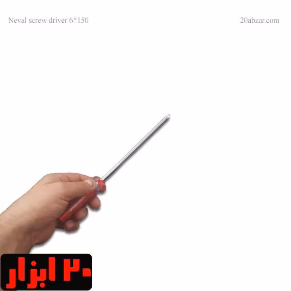 پیچ گوشتی چهارسو دسته شیشه ای سایز 150*6