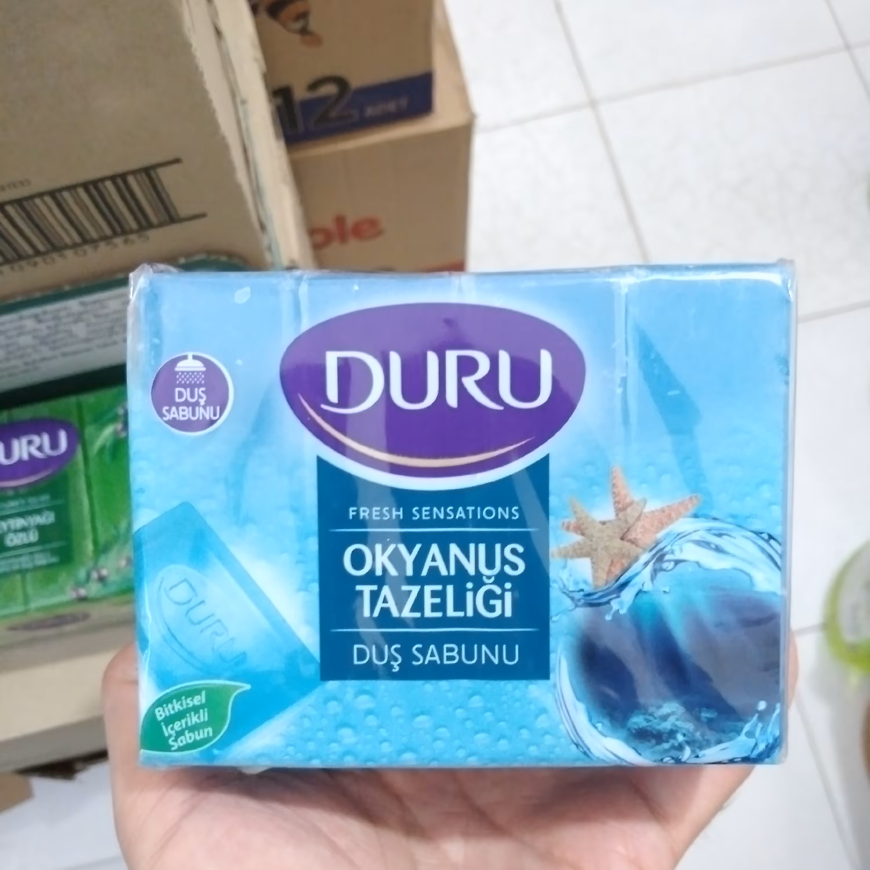 صابون رایحه تازگی اقیانوس دورو  Duru Fresh Sensation مخصوص دوش و حمام بسته 4 عددی 