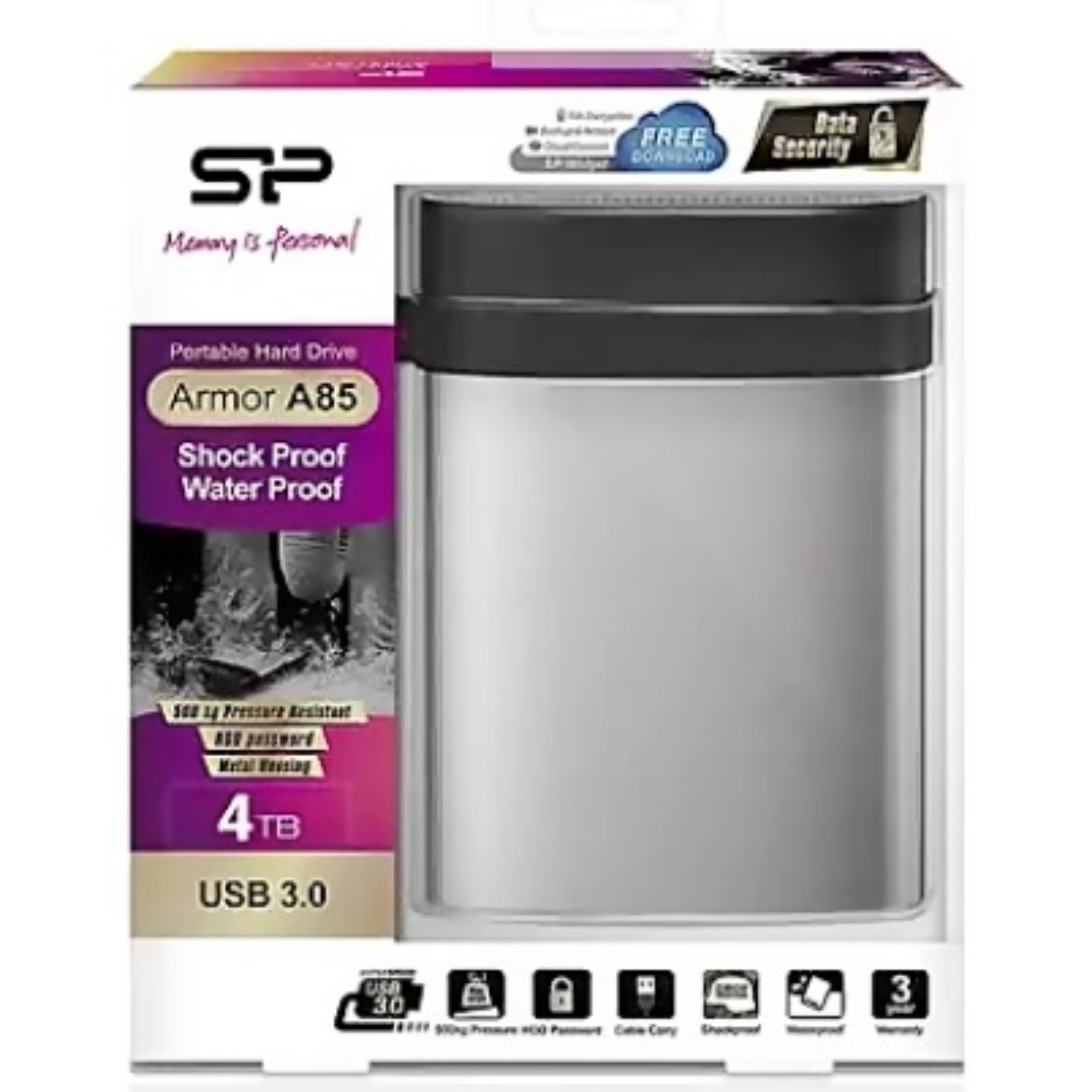 هارد اکسترنال 4TB A85 سیلیکون پاور گارانتی 36 ماهه
