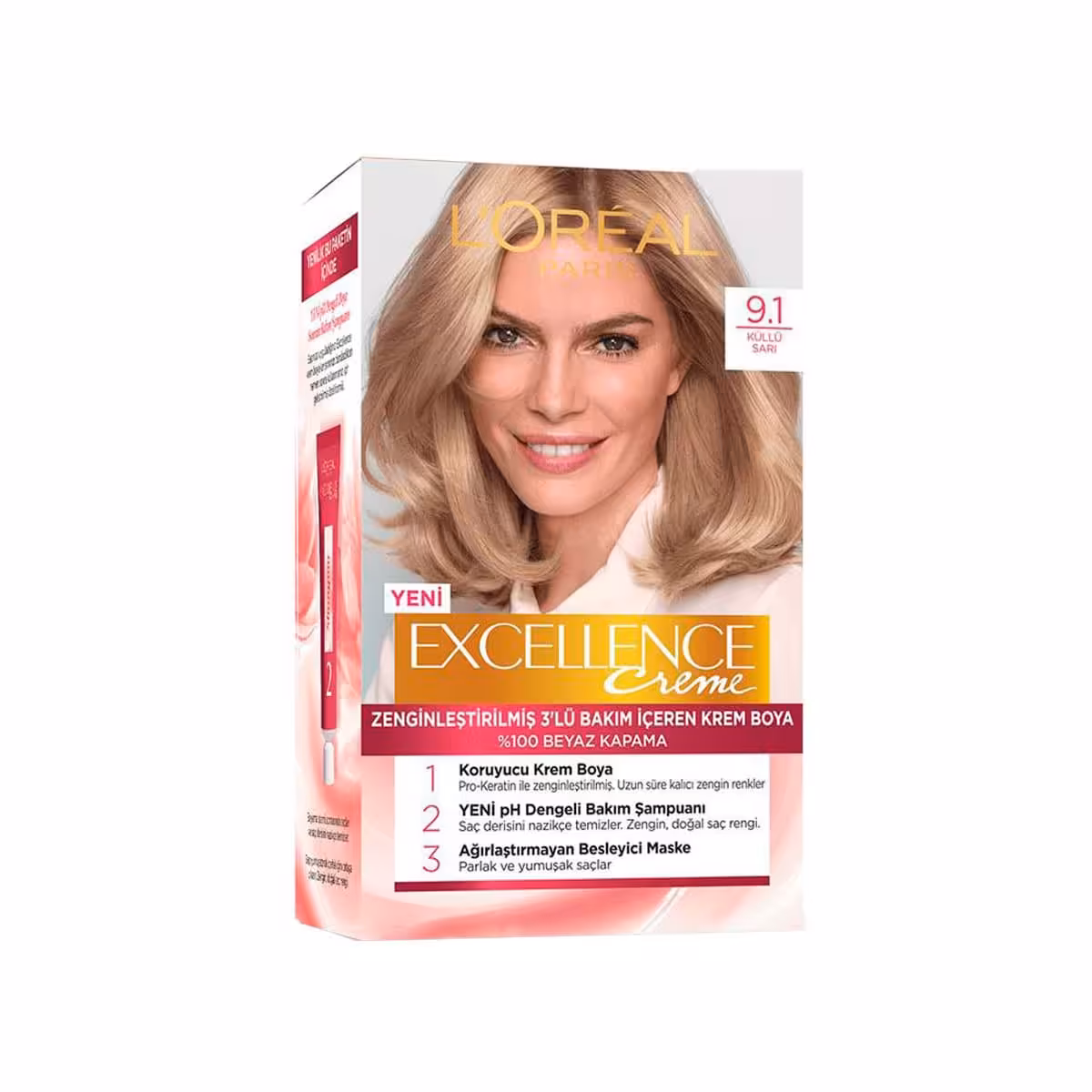 کیت رنگ مو لورآل طلایی سری Excellence شماره 9.1 | ارس ترک