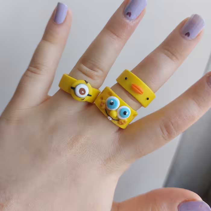 انگشتر خمیری چانکی ست زرد