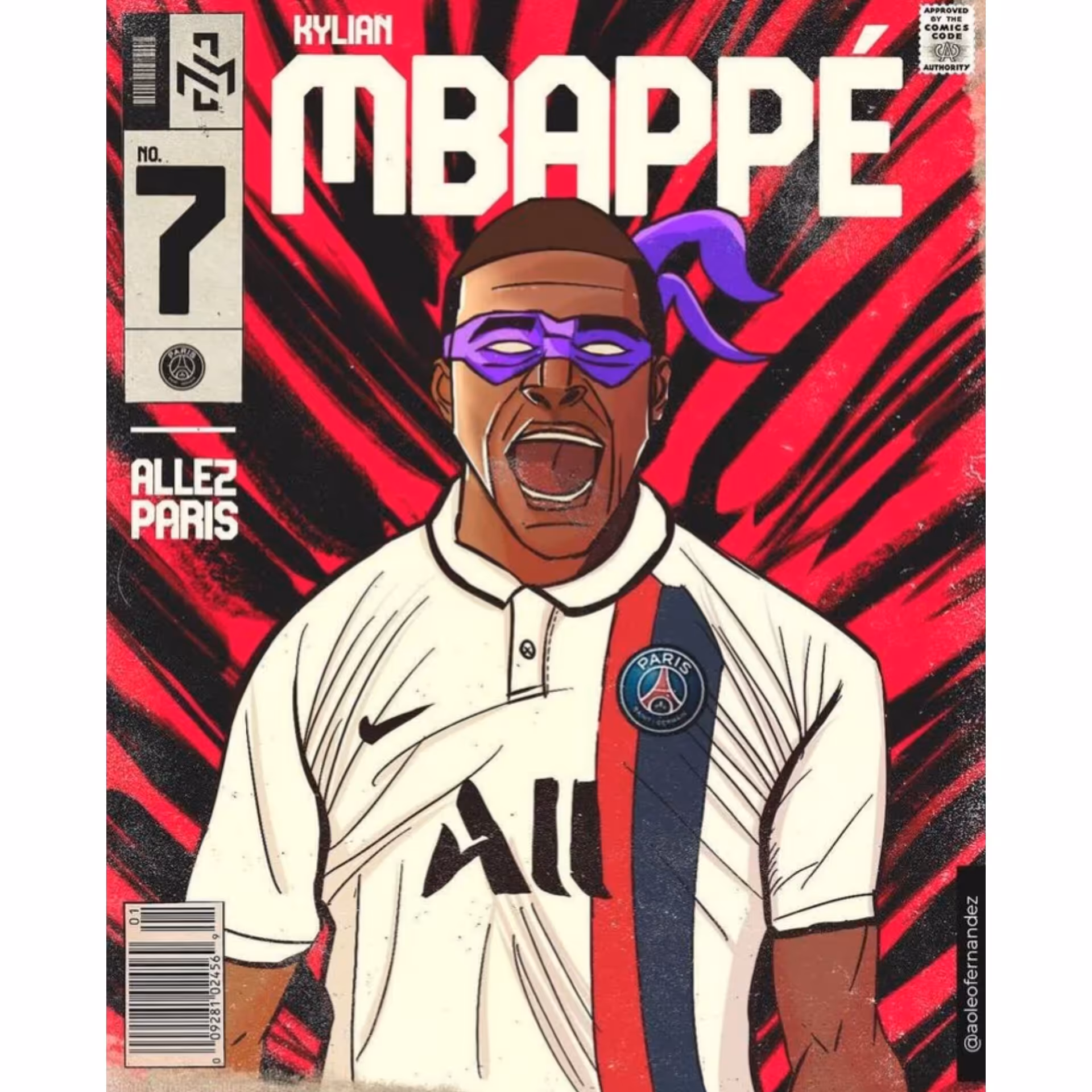 پوستر فوتبالی طرح امباپه