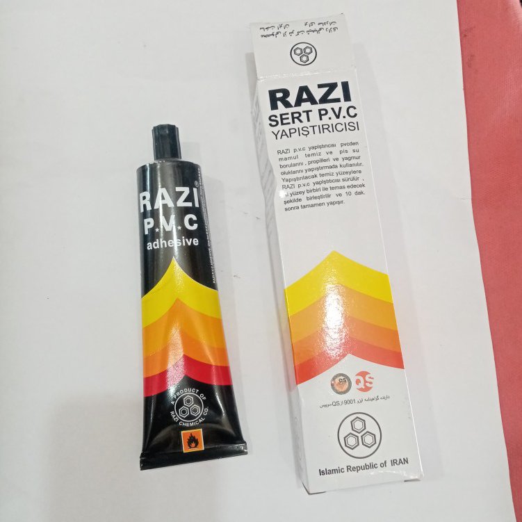 چسب پی وی سی تیوپی 100 سی سی رازی