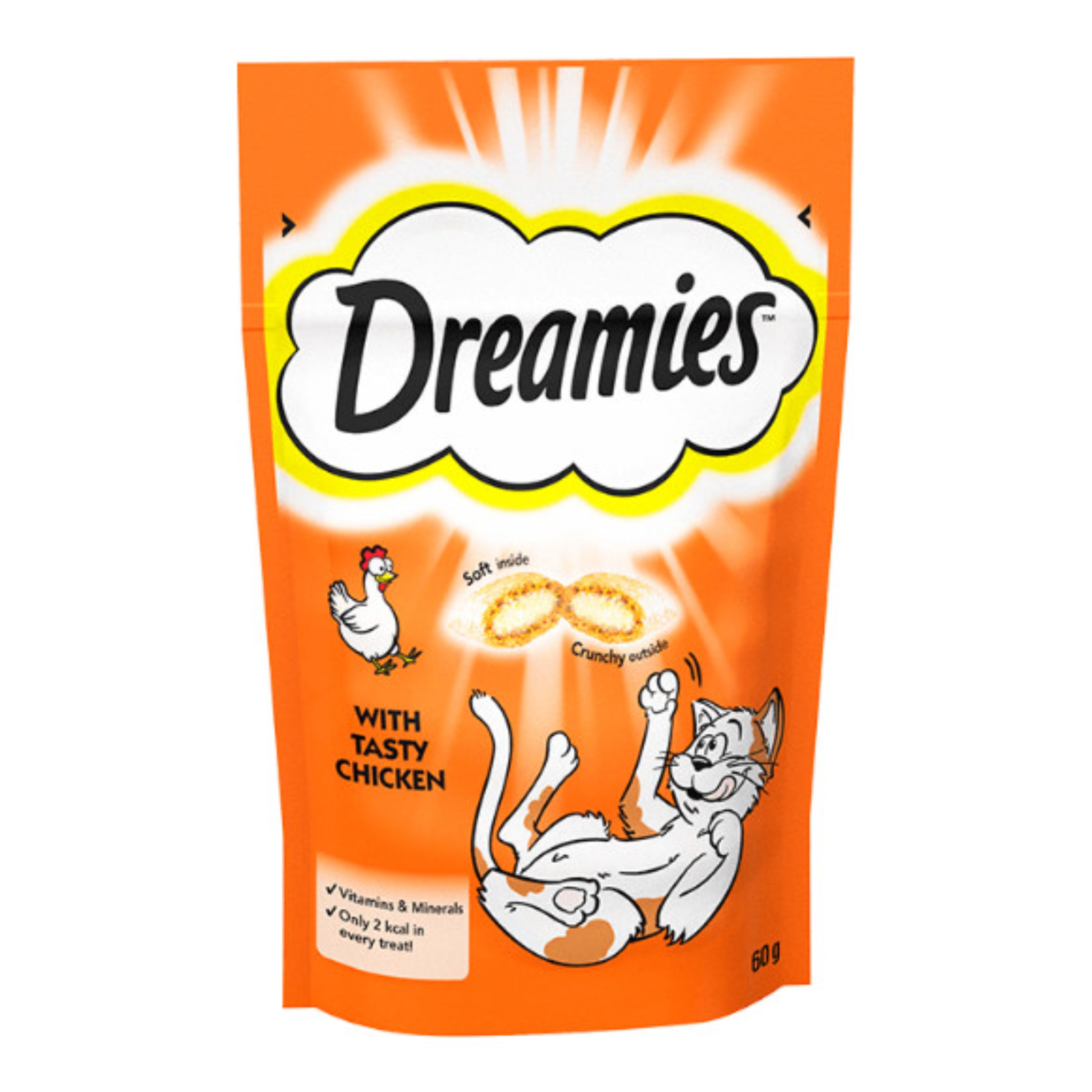غذای تشویقی گربه دریمیز طعم مرغ وزن 60 گرم Cat Treat Dreamies Chicken