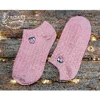 جوراب مچی چارخونه مشکبی گلدوزی دار طرح میوه دخترونه زنونه