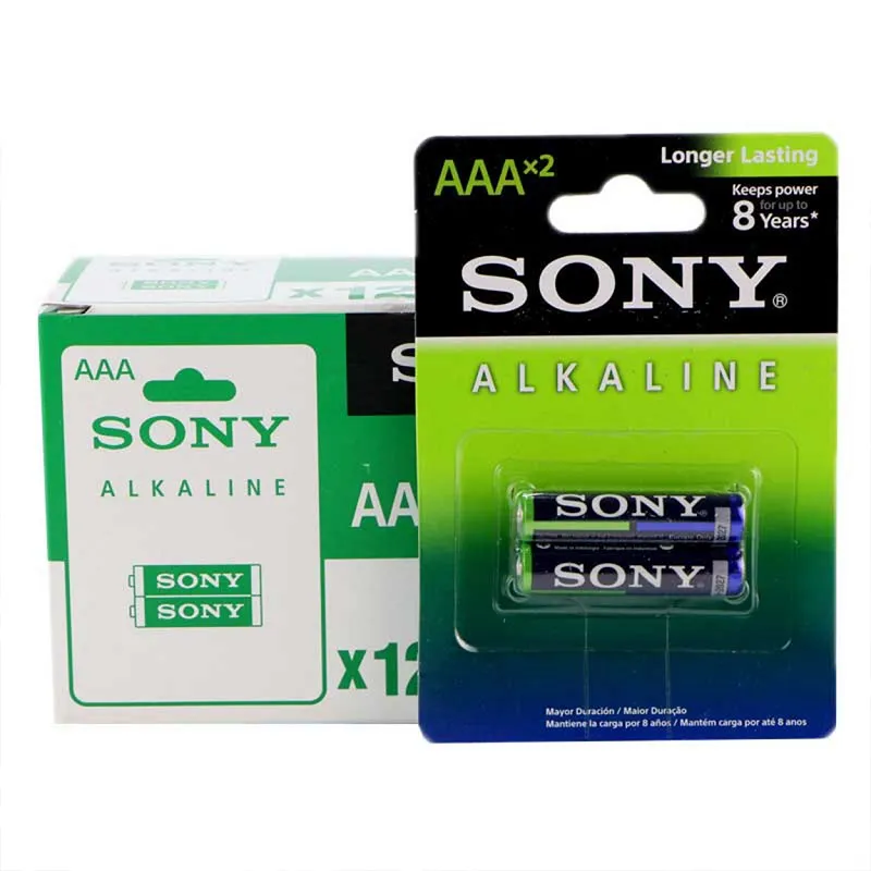 باتری نیم قلمی سونی آلکالاین مدل AM4L-B2D بسته دو عددی