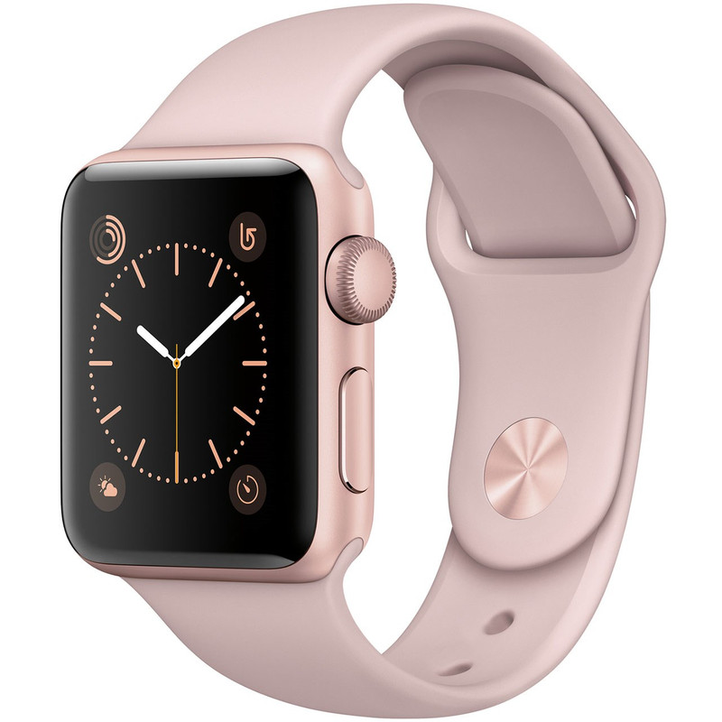 ساعت هوشمند اپل واچ سری 2 مدل 38mm Rose Gold Aluminum Case with Pink Sand Sport Silicon Band - کالاوما