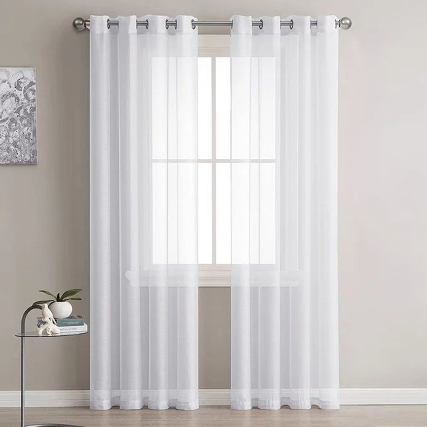 پرده حریر پانچ دو تکه عرض 150 وارتفاع دلخواه شما ارسال یک روزه و رایگان