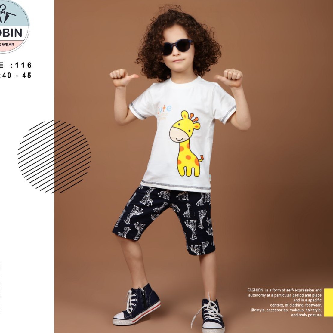 ست بلوز  و شلوارک پسرانه