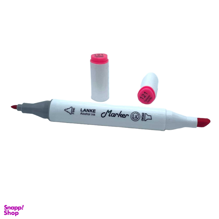 ماژیک راندو دو سر لانک کد 121 رنگ Fluorescent Coral Red