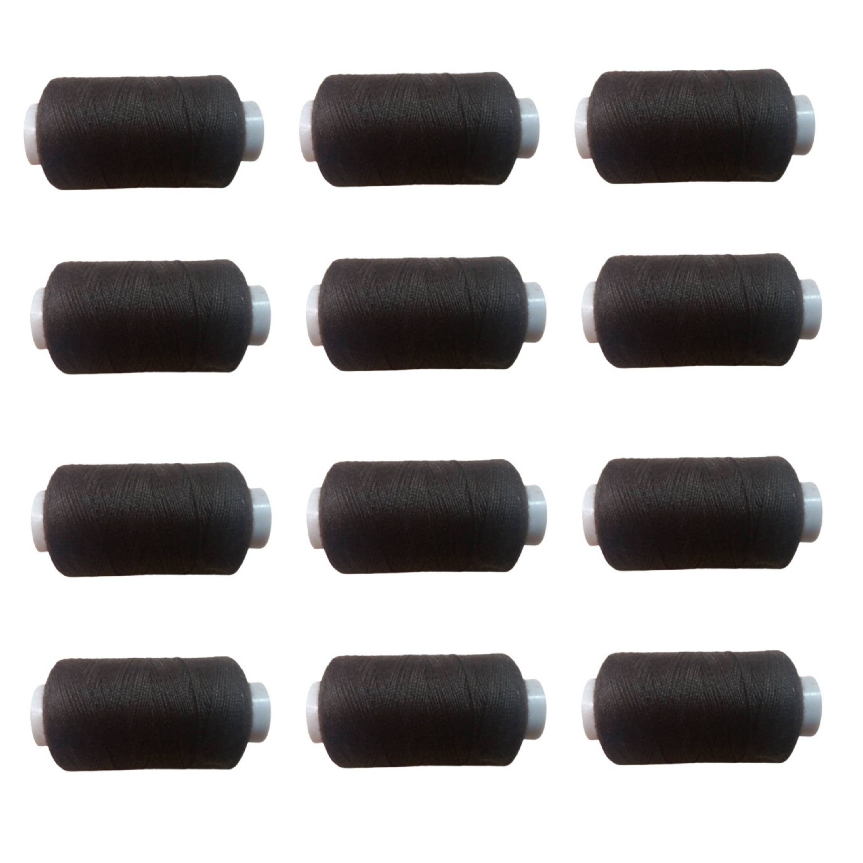 نخ قرقره روکار قهوه ای تیره (نخ لی) (بسته 12 عددی)